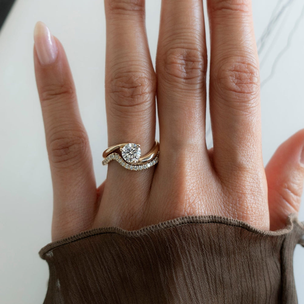1.25 CT Round Lab Grown Diamond Bridal Set