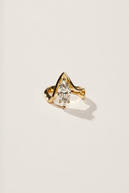 0.40 CT Pear Halo & Pave Lab Grown Diamond Engagement Ring