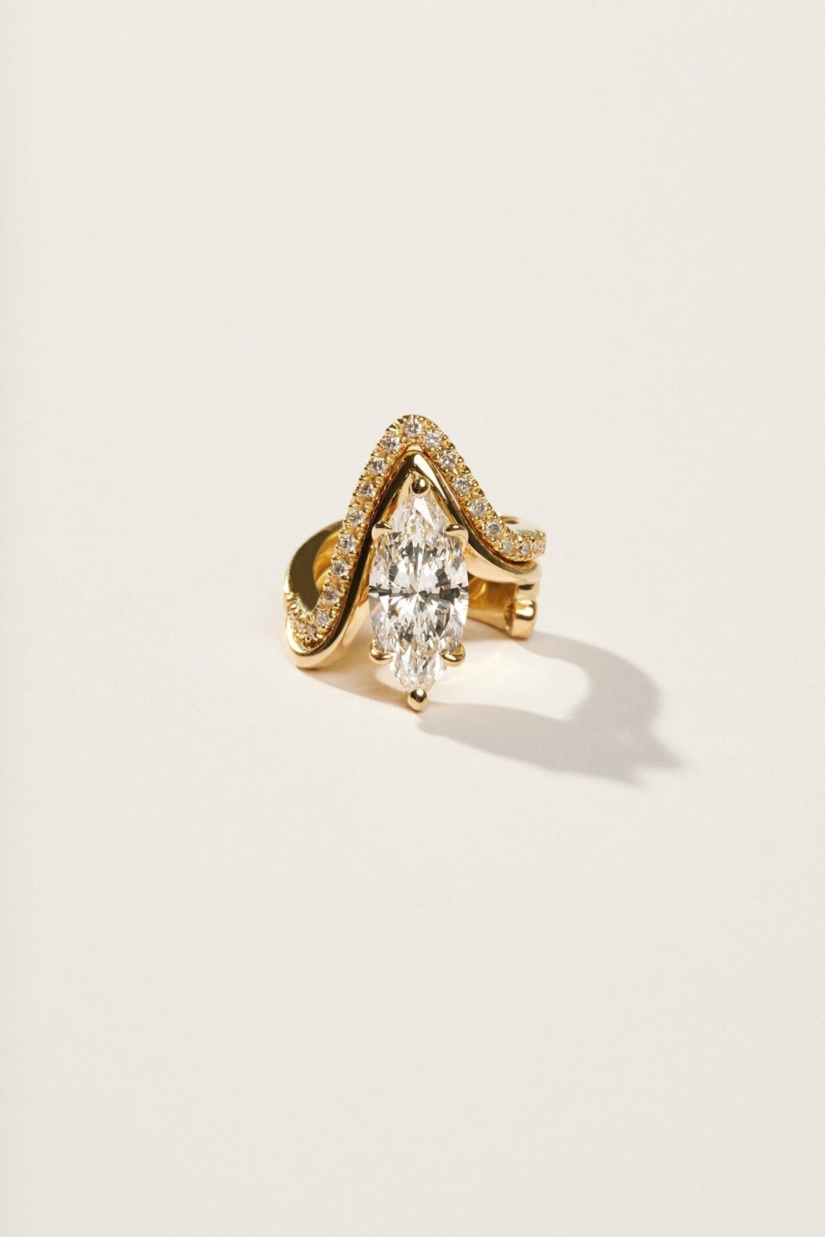0.40 CT Pear Halo & Pave Lab Grown Diamond Engagement Ring