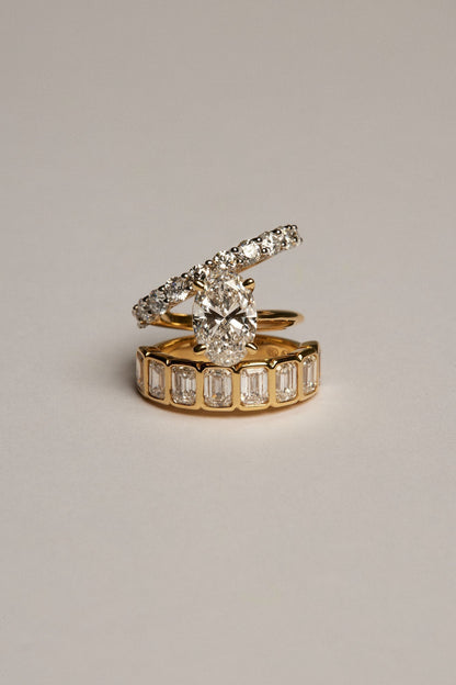 0.40 CT Pear Halo & Pave Lab Grown Diamond Engagement Ring