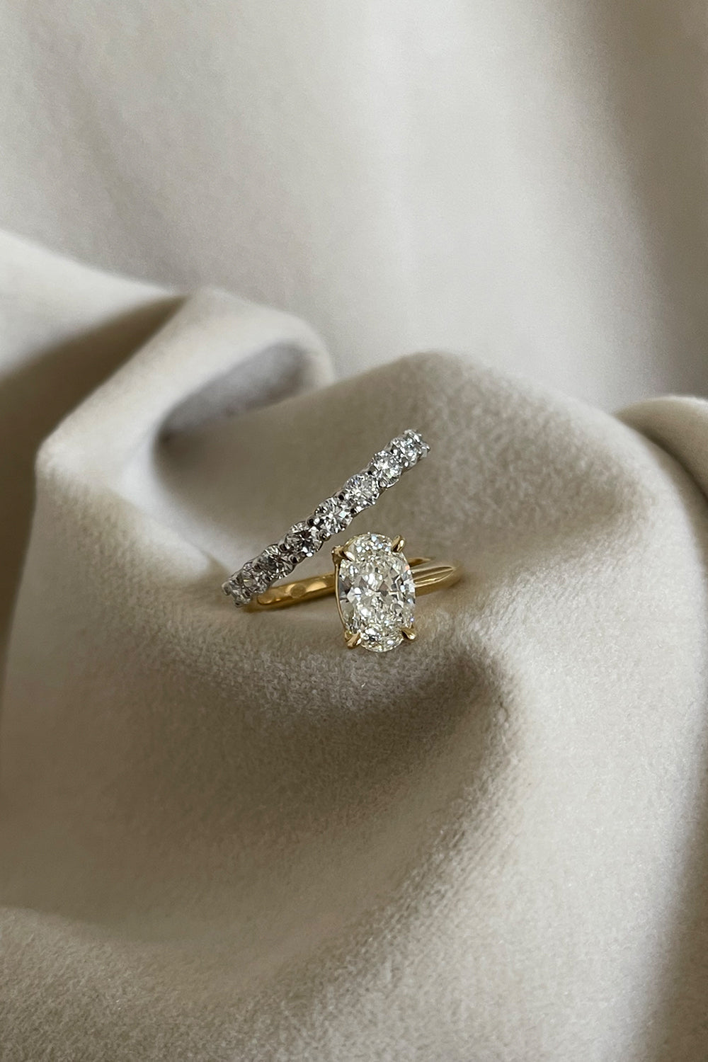 0.40 CT Pear Halo & Pave Lab Grown Diamond Engagement Ring