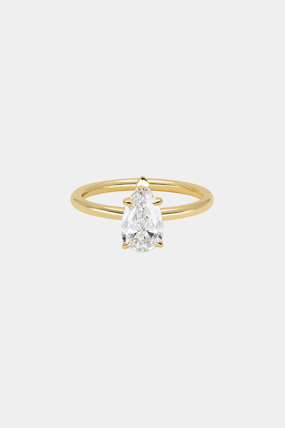 0.40 CT Pear Halo & Pave Lab Grown Diamond Engagement Ring