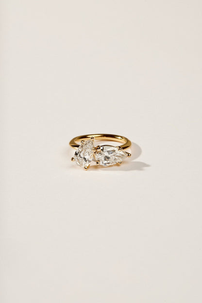 0.40 CT Pear Halo & Pave Lab Grown Diamond Engagement Ring