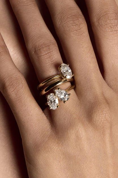 0.40 CT Pear Halo & Pave Lab Grown Diamond Engagement Ring