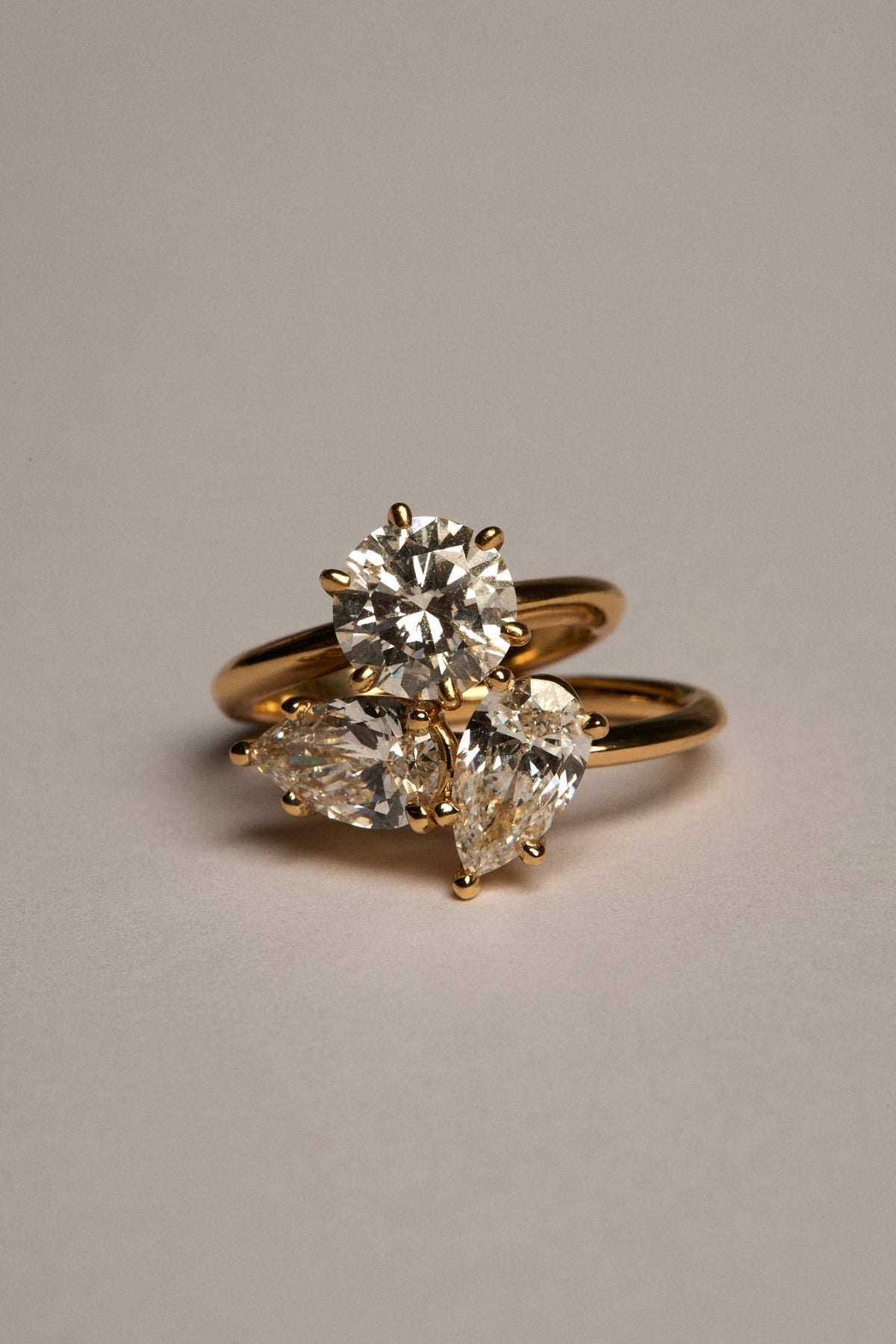 0.40 CT Pear Halo & Pave Lab Grown Diamond Engagement Ring