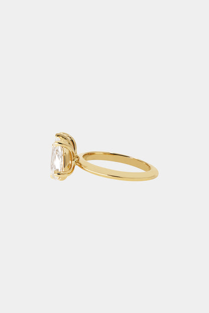 0.40 CT Pear Halo & Pave Lab Grown Diamond Engagement Ring