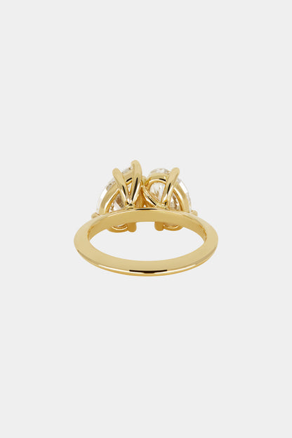 0.40 CT Pear Halo & Pave Lab Grown Diamond Engagement Ring