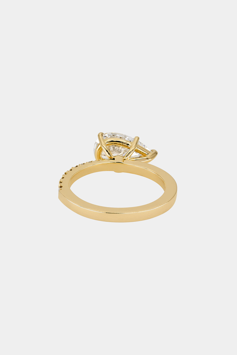 0.40 CT Pear Halo & Pave Lab Grown Diamond Engagement Ring