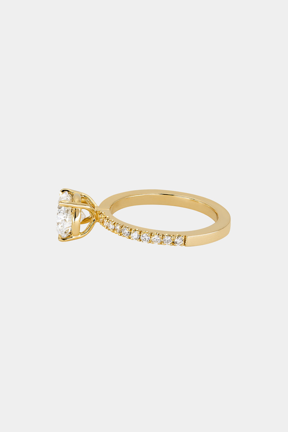 0.40 CT Pear Halo & Pave Lab Grown Diamond Engagement Ring