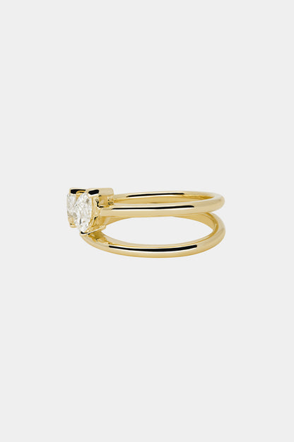 0.40 CT Pear Halo & Pave Lab Grown Diamond Engagement Ring
