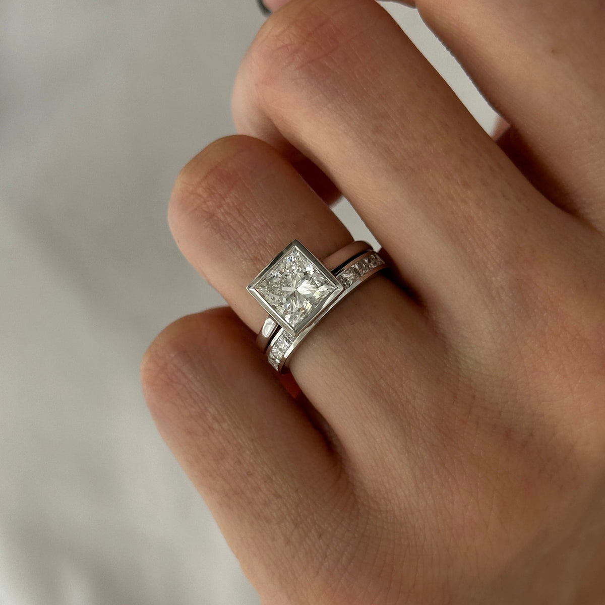 [C_SIZE] [C_Shape] [Style] Lab Grown Diamond Bridal Ring Set