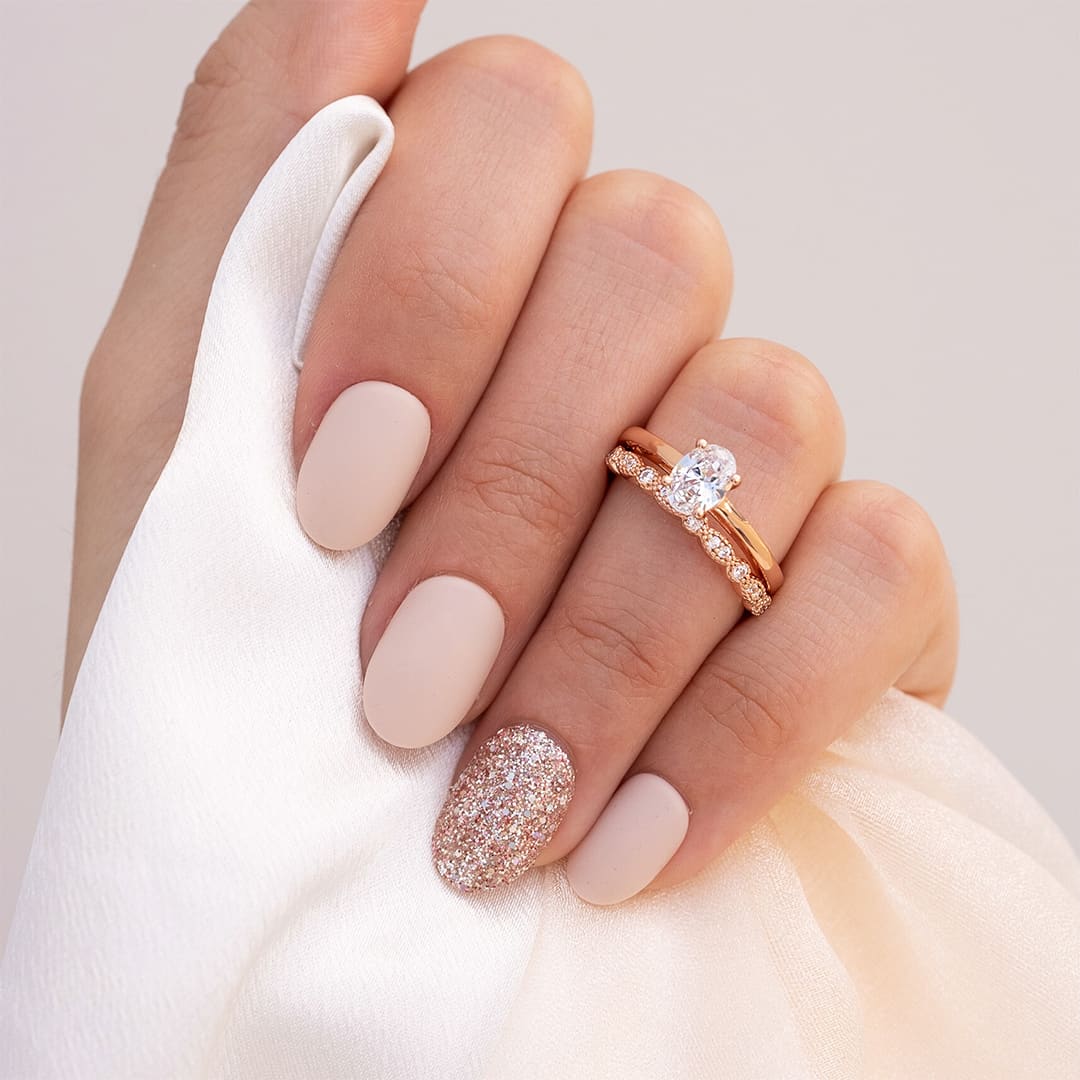 1.33 CT Oval Cut Solitaire Moissanite Engagement Ring