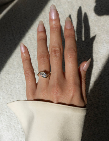 1.0 - 2.0 CT Oval Cut Lab Grown Diamond Solitaire Engagement Ring