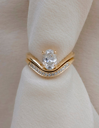 1.0 - 2.0 CT Oval Cut Lab Grown Diamond Solitaire Engagement Ring