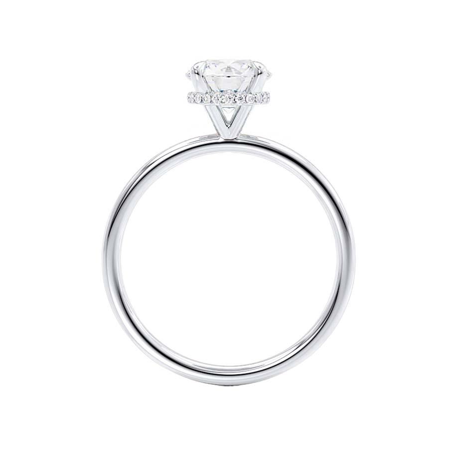 1.50 CT Round Shaped Moissanite Hidden Halo Style Engagement Ring