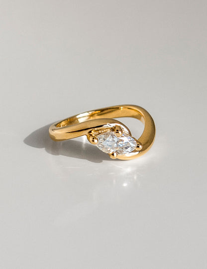 0.5 CT Marquise Cut Lab Grown Diamond Solitaire Engagement Ring