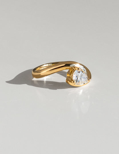 1.0 CT Pear Cut Lab Grown Diamond Solitaire Engagement Ring