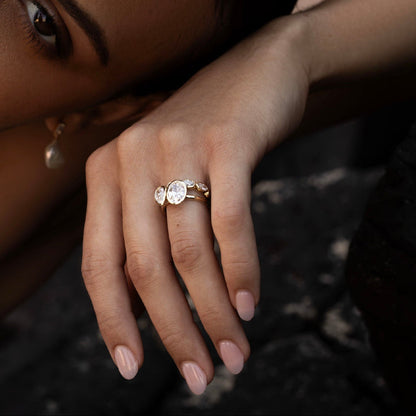 3 CT Pear & Oval: Bezel Toi Et Moi Lab Grown Diamond