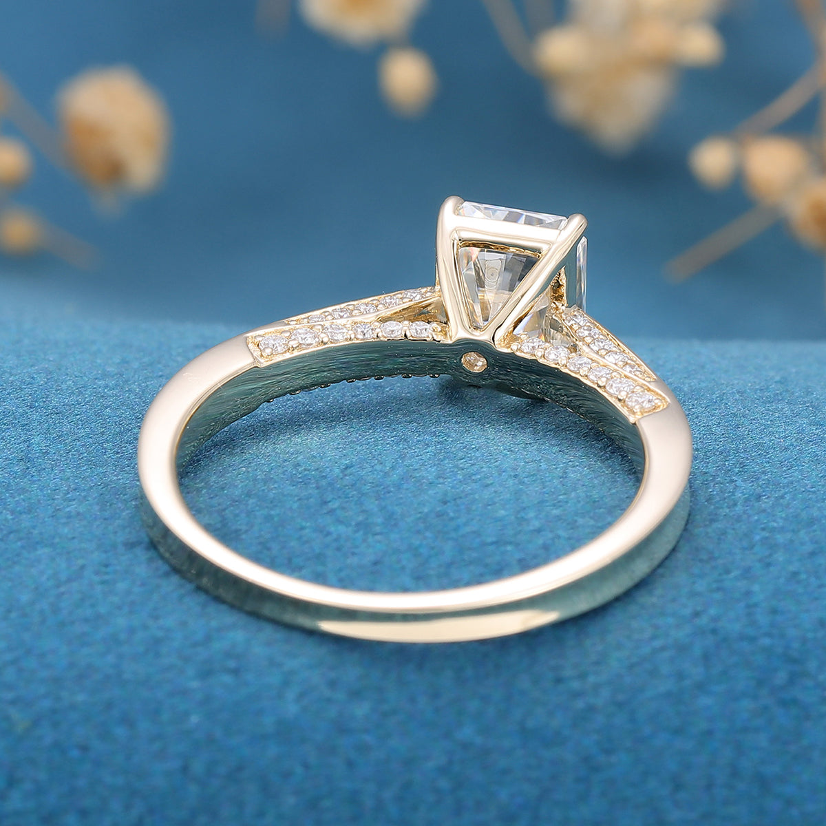 1.68 CT Radiant Shaped Moissanite Solitaire Engagement Ring