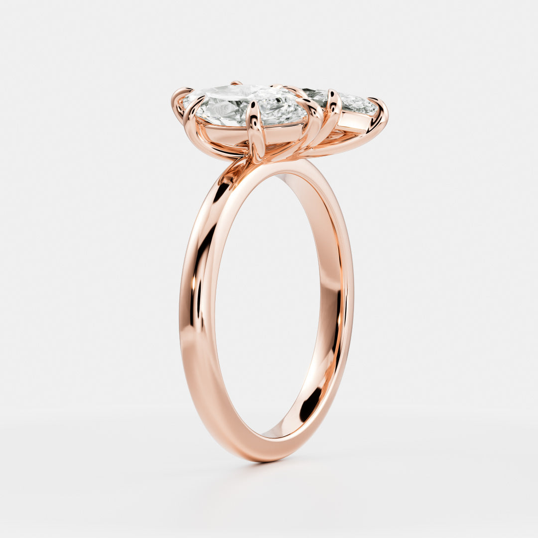 2 CT Marquise: Toi Et Moi Lab Grown Diamond Engagement Ring