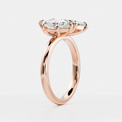 2 CT Marquise: Toi Et Moi Lab Grown Diamond Engagement Ring