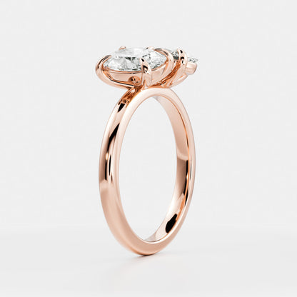 2 CT Oval: Toi Et Moi Lab Grown Diamond Engagement Ring
