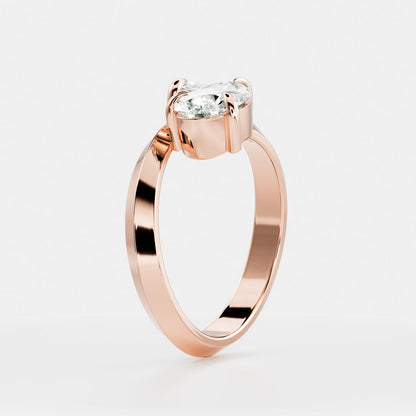 3 CT Pear: Twisted Knife Edge Toi Et Moi Lab Grown Diamond