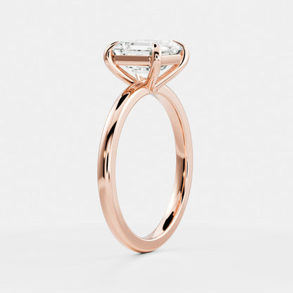 Asscher: Solitaire Lab Grown Diaond Engagement Ring