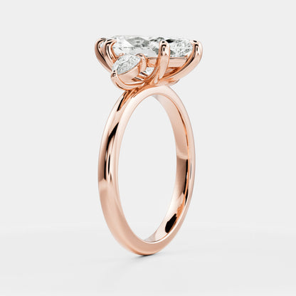Marquise: Three Stone Lab Grown Diamond