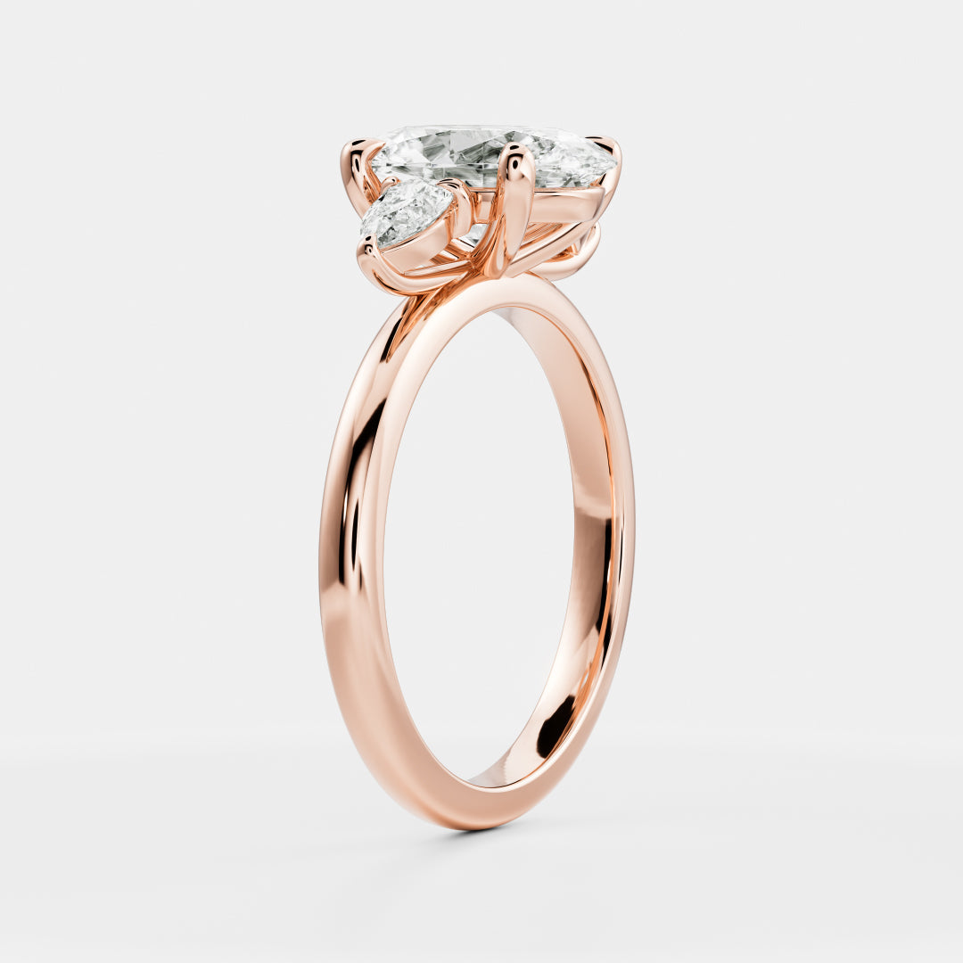 Oval: Three Stone Lab Grown Diamond