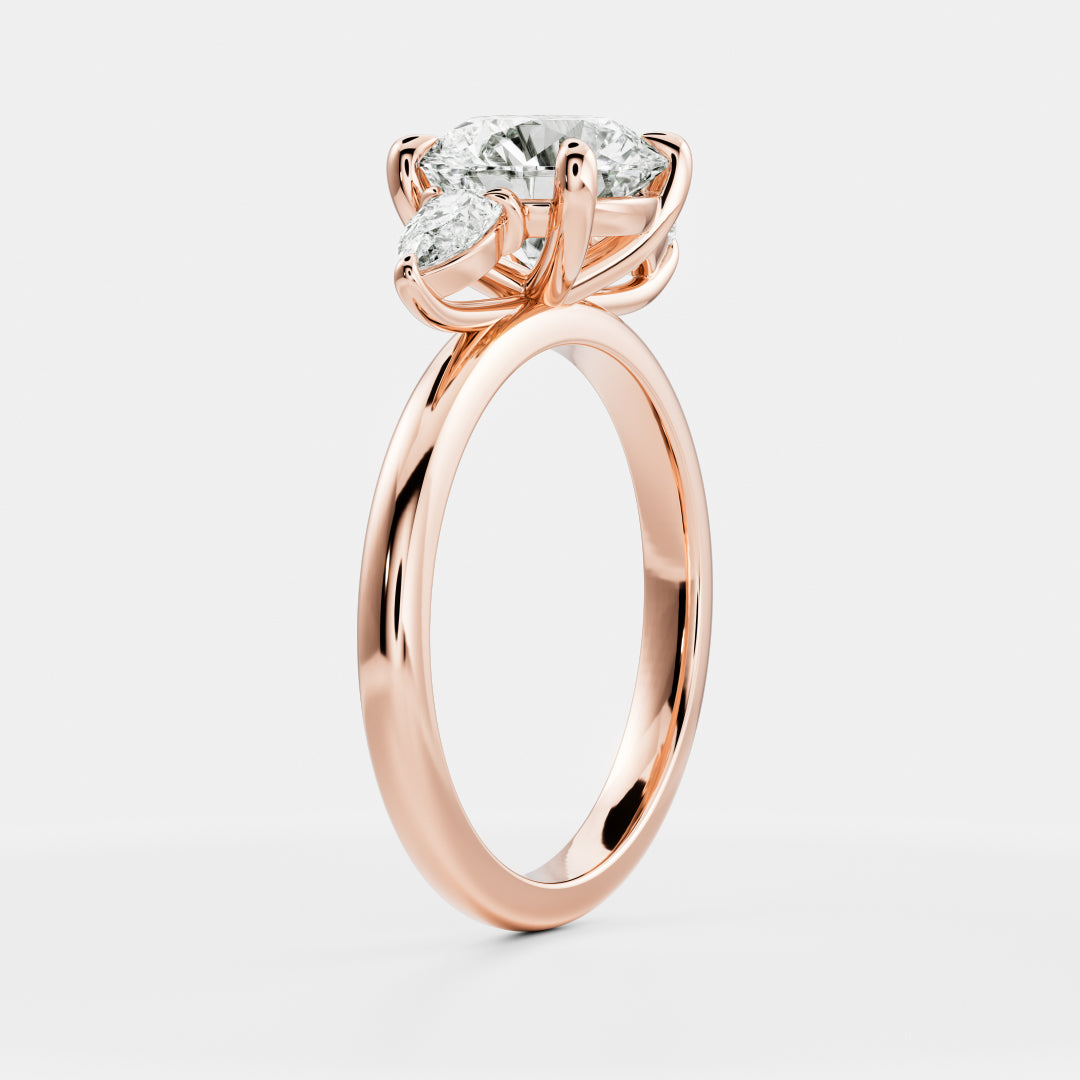 Round: Three Stone Lab Grown Diamond