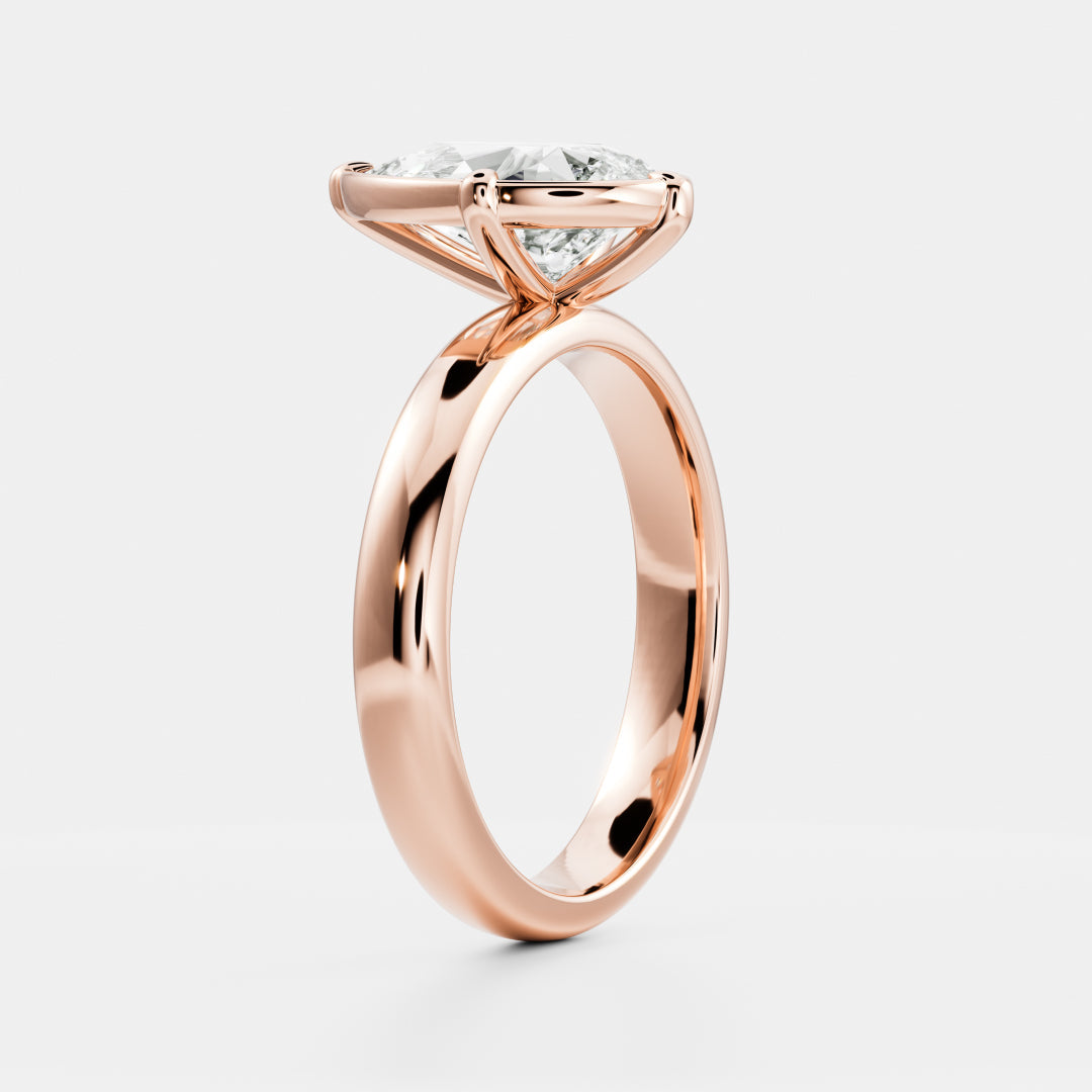 2 CT Pear: Pronged Bezel Lab Grown Diamond Engagement Ring