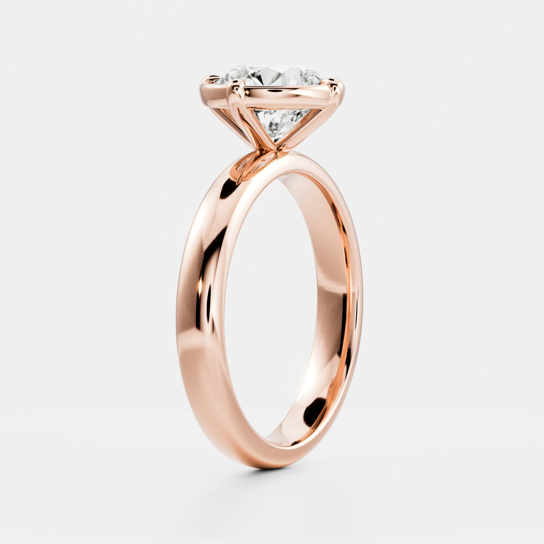 Round: Pronged Bezel Lab Grown Diamond