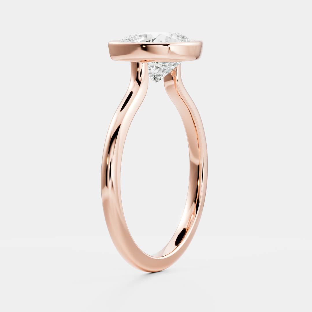 Cushion: Bezel Solitaire Lab Grown Diamond