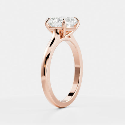 East-West Radiant: Cathedral Solitaire Lab Grown Diamond