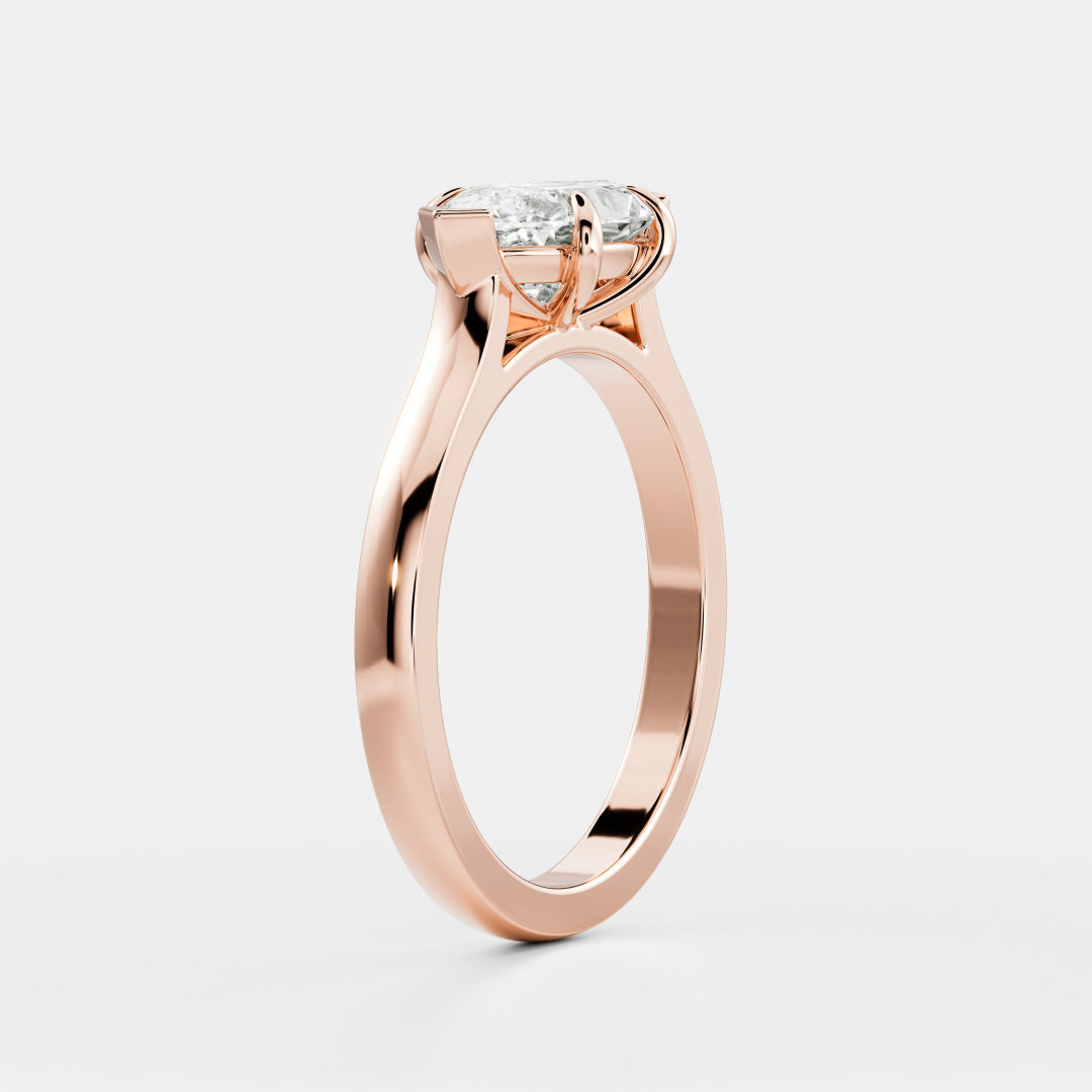 East-West Marquise: Cathedral Solitaire Lab Grown Diamond