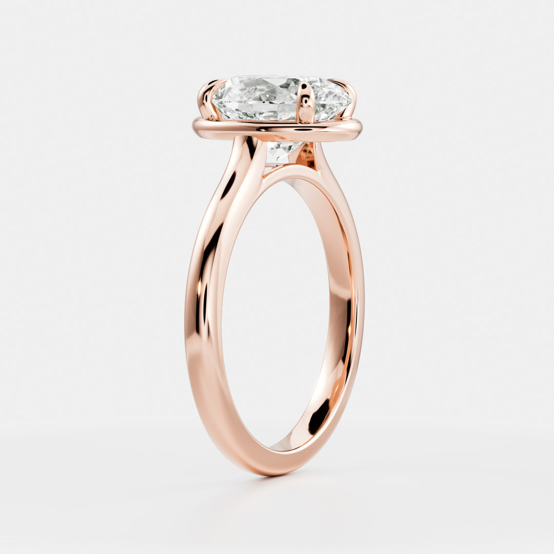 Oval: Pronged Bezel Lab Grown Diamond