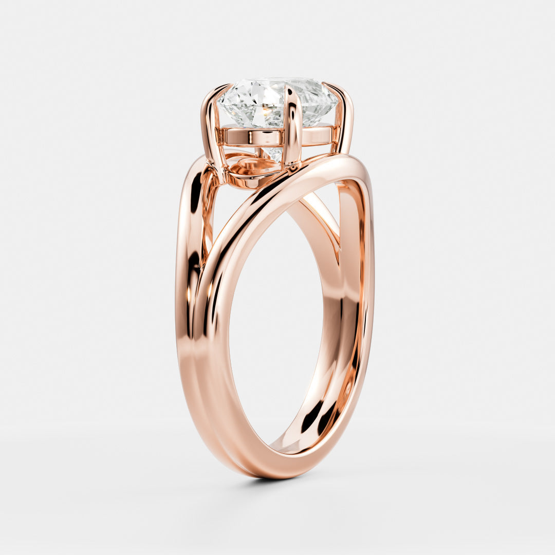 2 CT East-West Oval: Split Shank Lab Grown Diamond