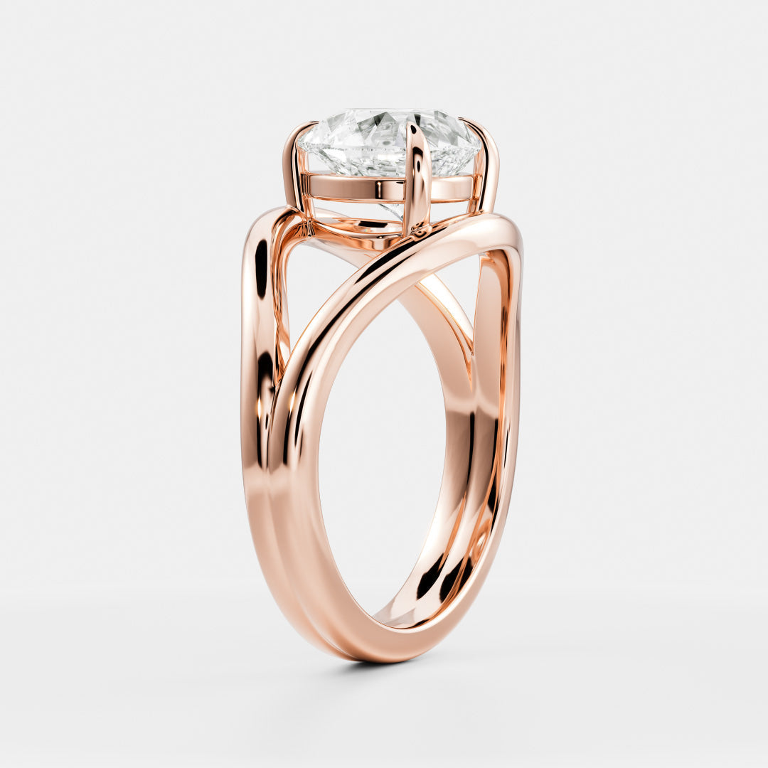 2 CT Pear: Split Shank Lab Grown Diamond