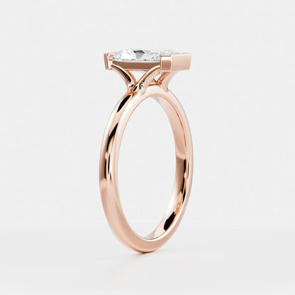 2 CT Radiant: Bezel Half Lab Grown Diamond