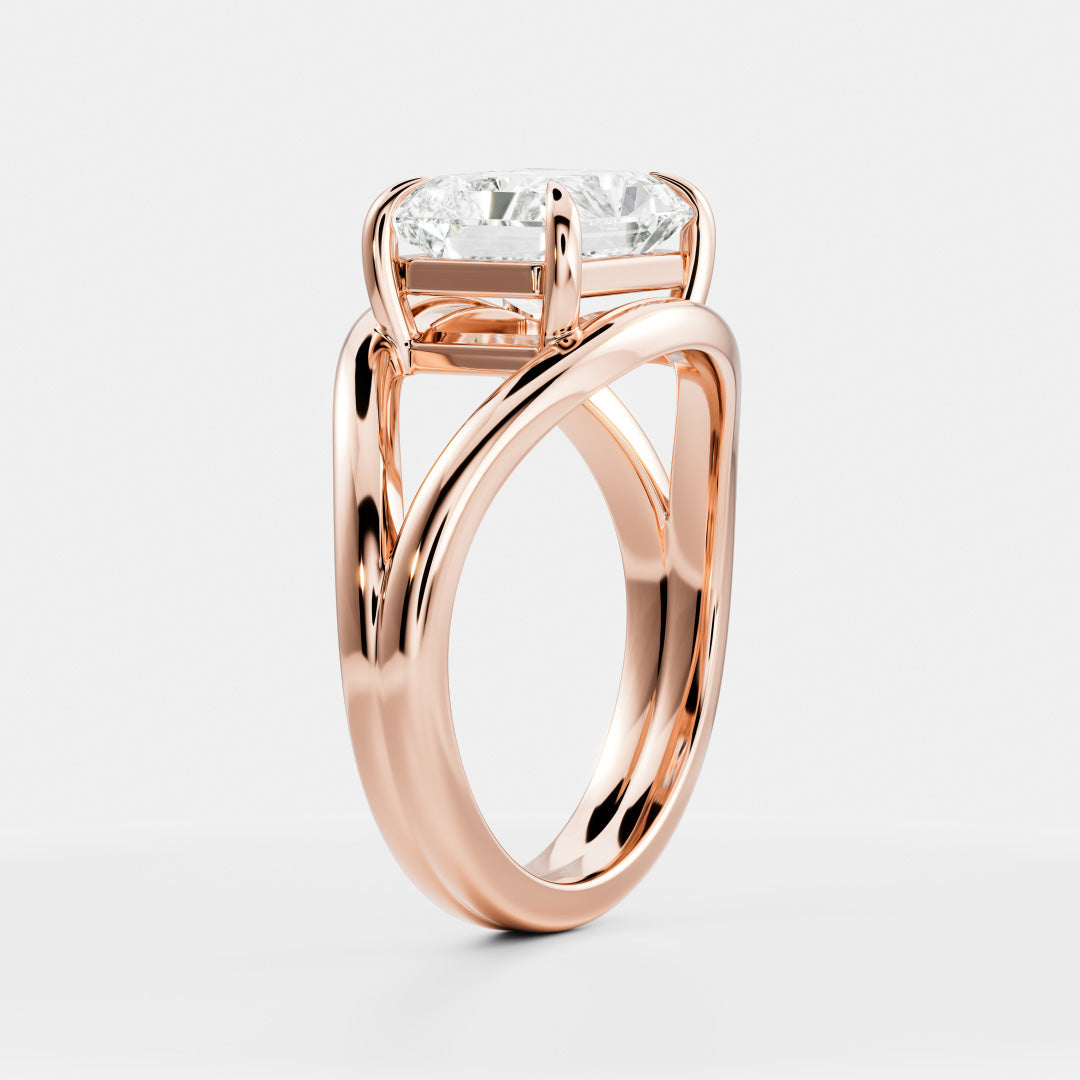 East-West Radiant: Split Shank Lab Grown Diamond
