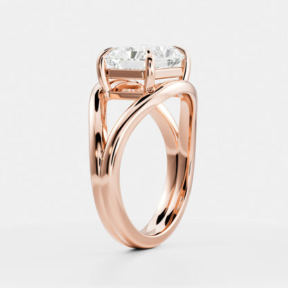 East-West Radiant: Split Shank Lab Grown Diamond