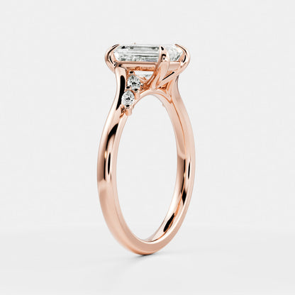 Emerald: Pave Lab Grown Diamond