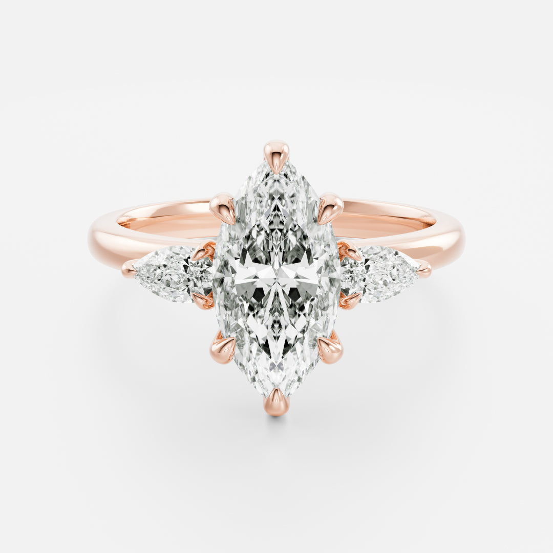 Marquise: Three Stone Lab Grown Diamond