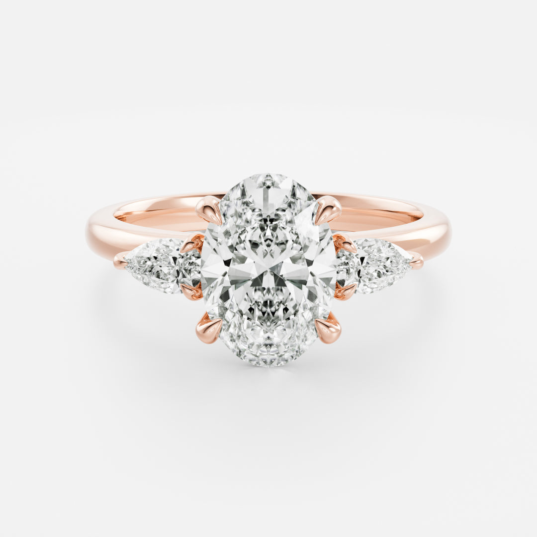 Oval: Three Stone Lab Grown Diamond