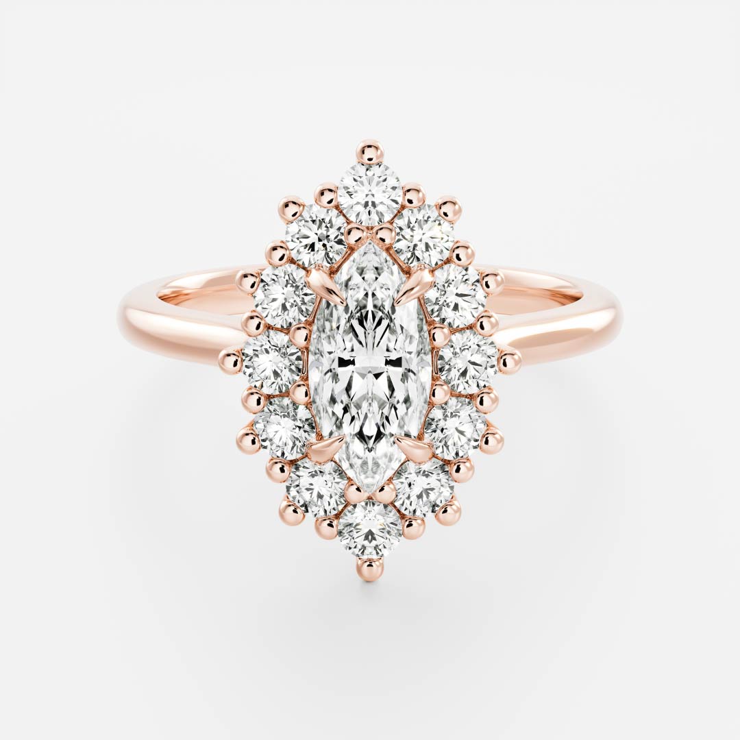 Marquise: Halo Cluster Lab Grown Diamond
