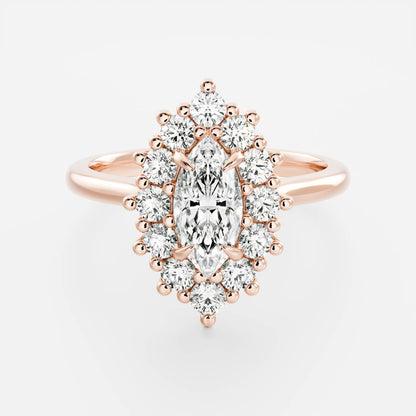 Marquise: Halo Cluster Lab Grown Diamond