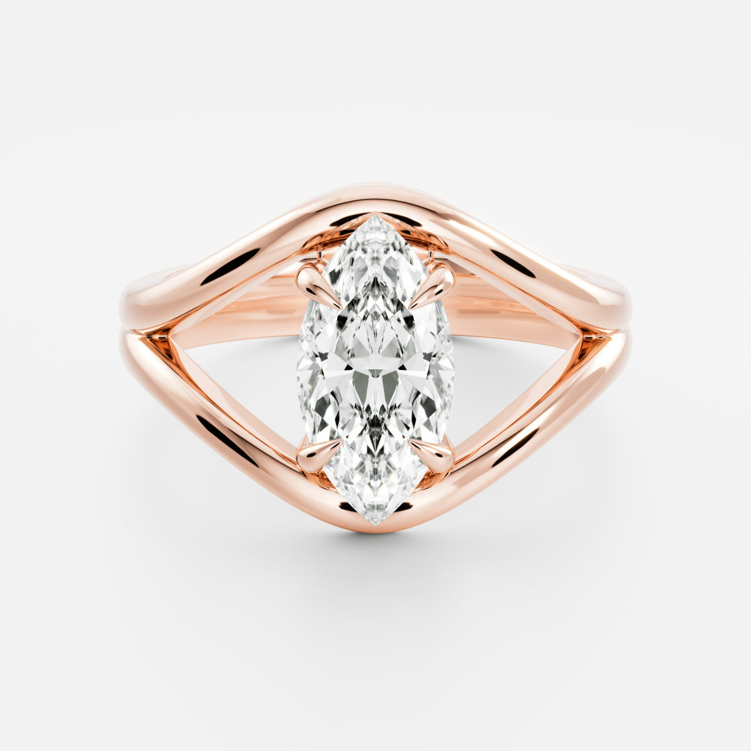 2 CT Radiant: Split Shank Lab Grown Diamond