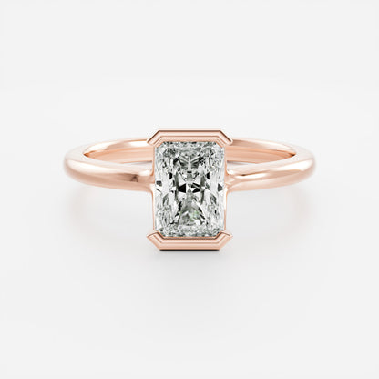 2 CT Radiant: Bezel Half Lab Grown Diamond