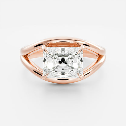East-West Radiant: Split Shank Lab Grown Diamond
